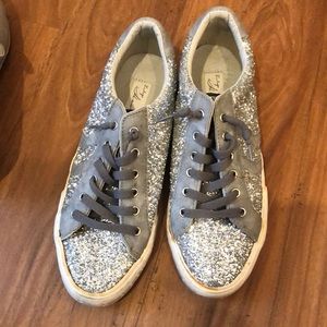 Silver sparkly shoes